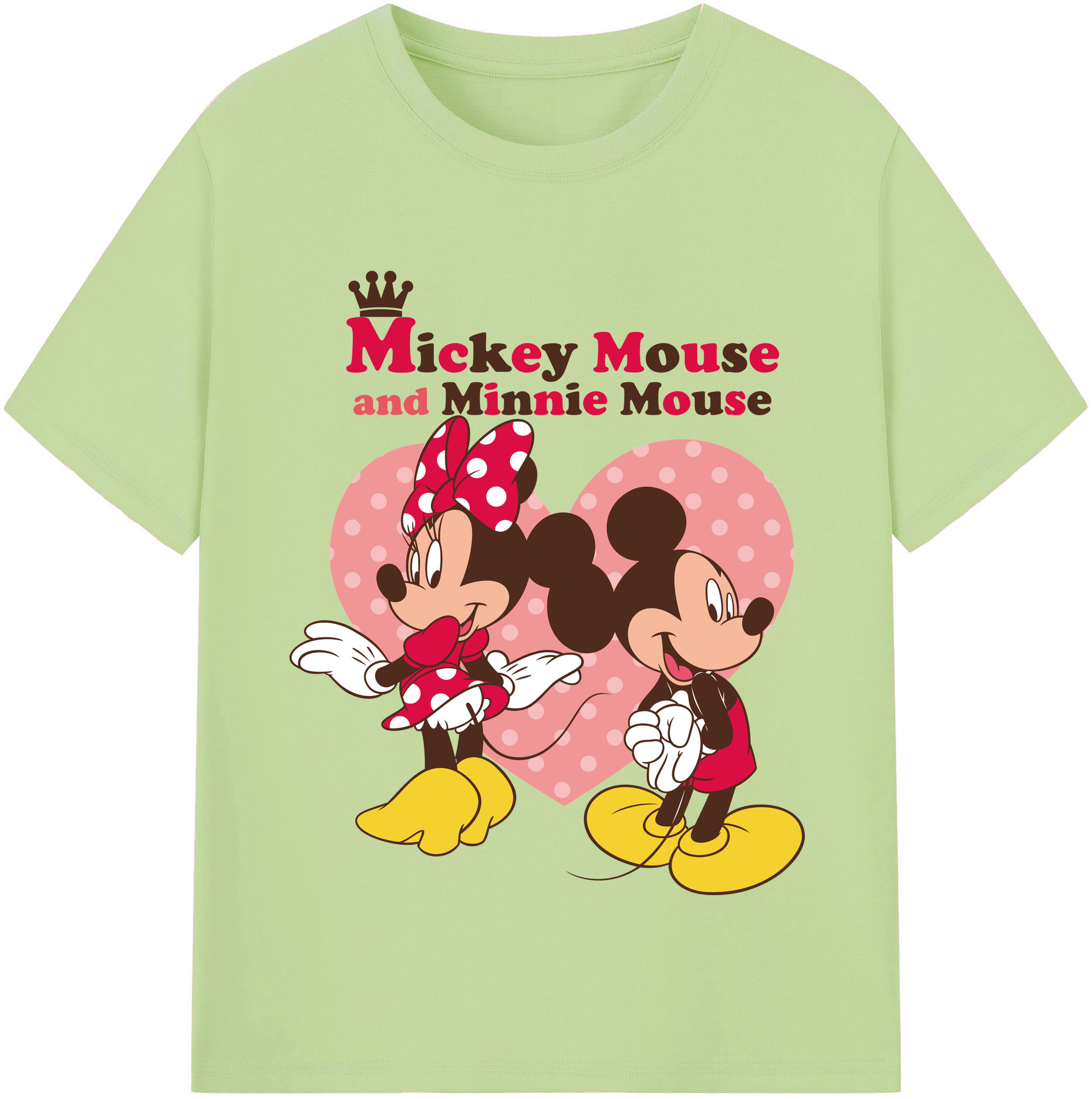 （画像用） ミッキーマウス Mickey Mouse 綿100％半袖Tシャツ（フロントプリント）